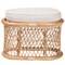 Bali & Pari Ladonna Bohemian Natural Rattan Ottoman Footstool 244-13667-ZORO - alternate 2